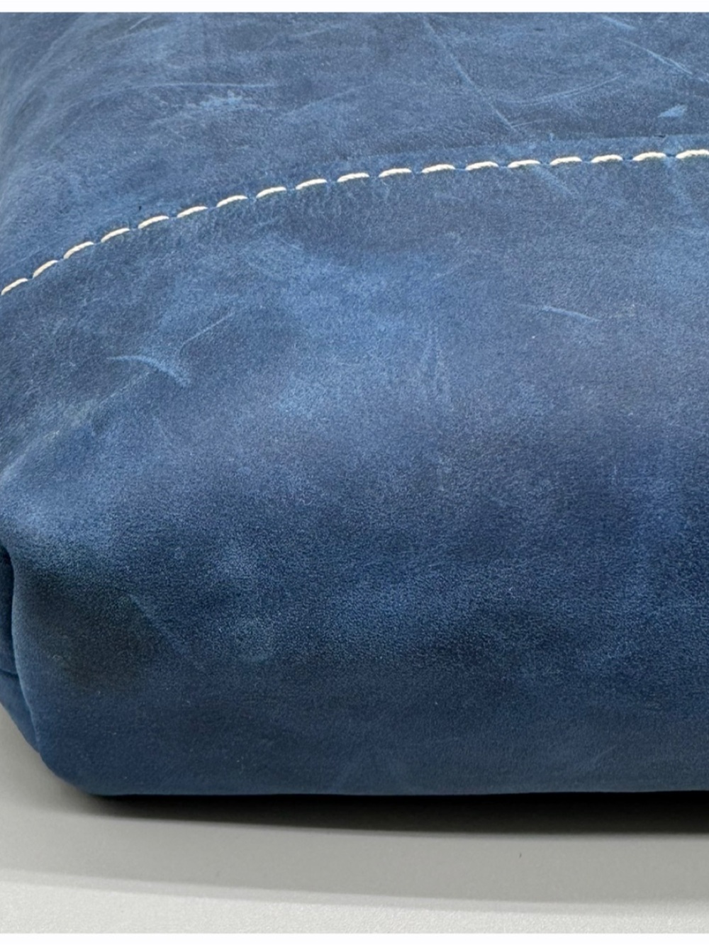 Portland Leather Goods Festival Navy Blue Suede Crossbody Bag - Picture 9 of 9